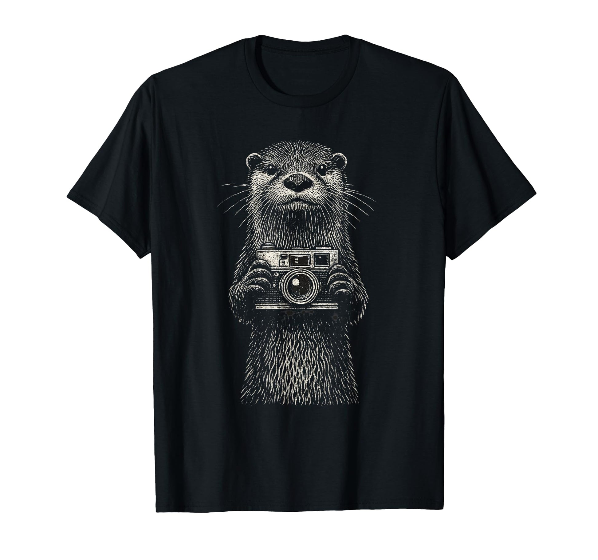 Otter Photographer Camera Wildlife Pho T-Shirt - Unique Graphic Unisex - T-Shirt, Sweatshirt, Hoodie