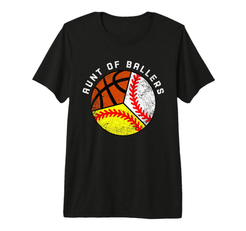 Aunt Ballers Funny Baseball Softball T-Shirt - Trendy Graphic Men Women - T-Shirt, Sweatshirt, Hoodie