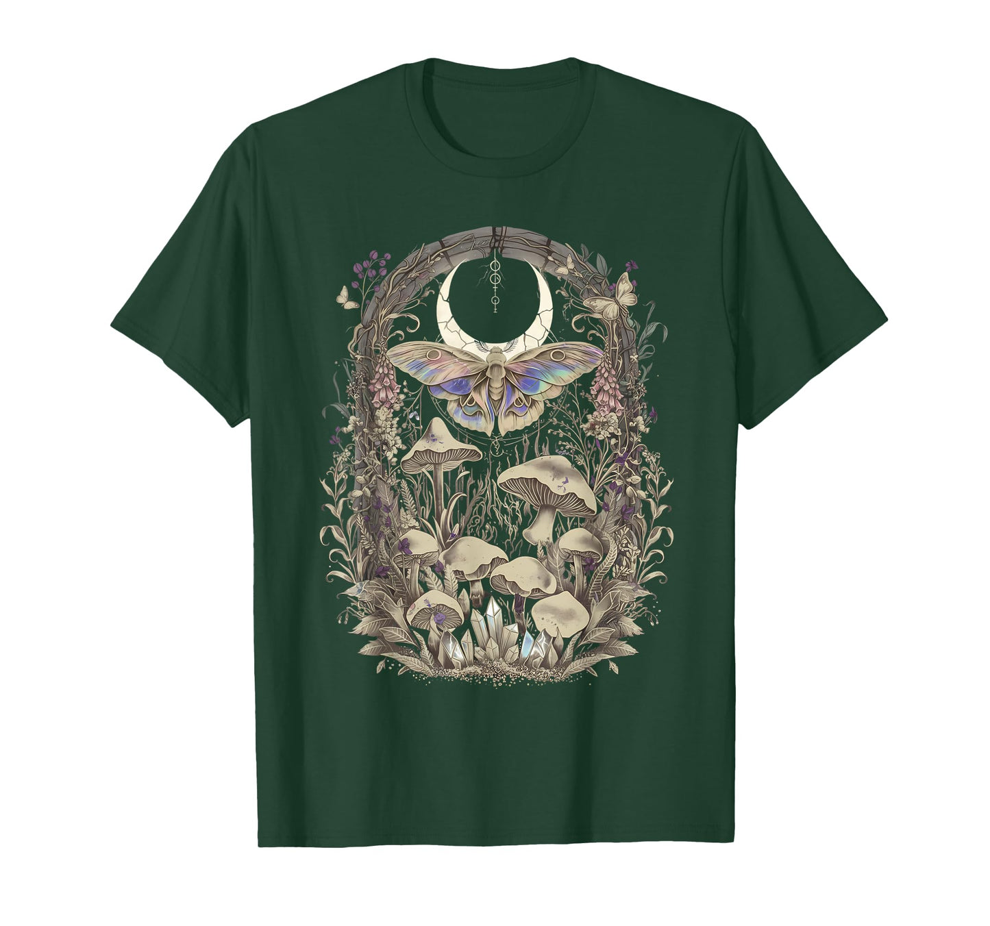 Y2K Fairy Grunge Mushroom Moon Moth T-Shirt - Streetwear Style for Adults - T-Shirt, Sweatshirt, Hoodie