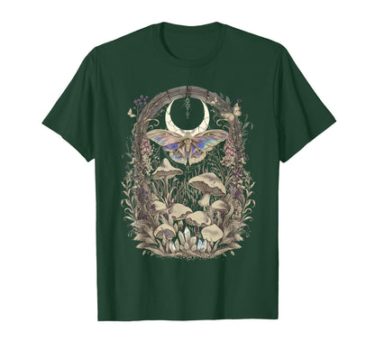 Y2K Fairy Grunge Mushroom Moon Moth T-Shirt - Streetwear Style for Adults - T-Shirt, Sweatshirt, Hoodie