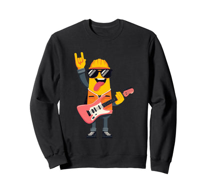 Funny Banana Character Rock Music Sweatshirt - Minimalist Print Men Women - T-Shirt, Sweatshirt, Hoodie