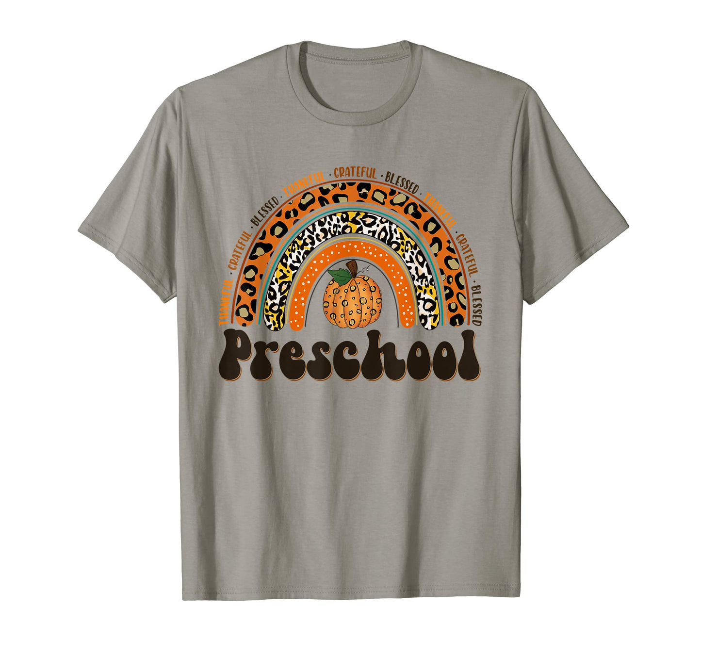 Preschool Happy Fall Thanksgiving T-Shirt - Graphic Print for Adults - T-Shirt, Sweatshirt, Hoodie