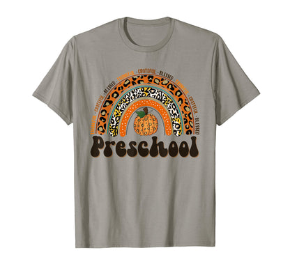 Preschool Happy Fall Thanksgiving T-Shirt - Graphic Print for Adults - T-Shirt, Sweatshirt, Hoodie