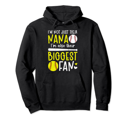 Their Biggest Fan Softball Hoodie - Casual Everyday Wear for Adults - T-Shirt, Sweatshirt, Hoodie