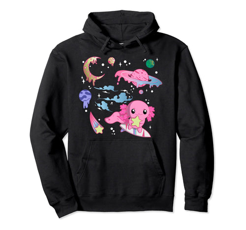 Axolotl Space Pastel Goth Aesthetic Hoodie - Streetwear Style Unisex - T-Shirt, Sweatshirt, Hoodie