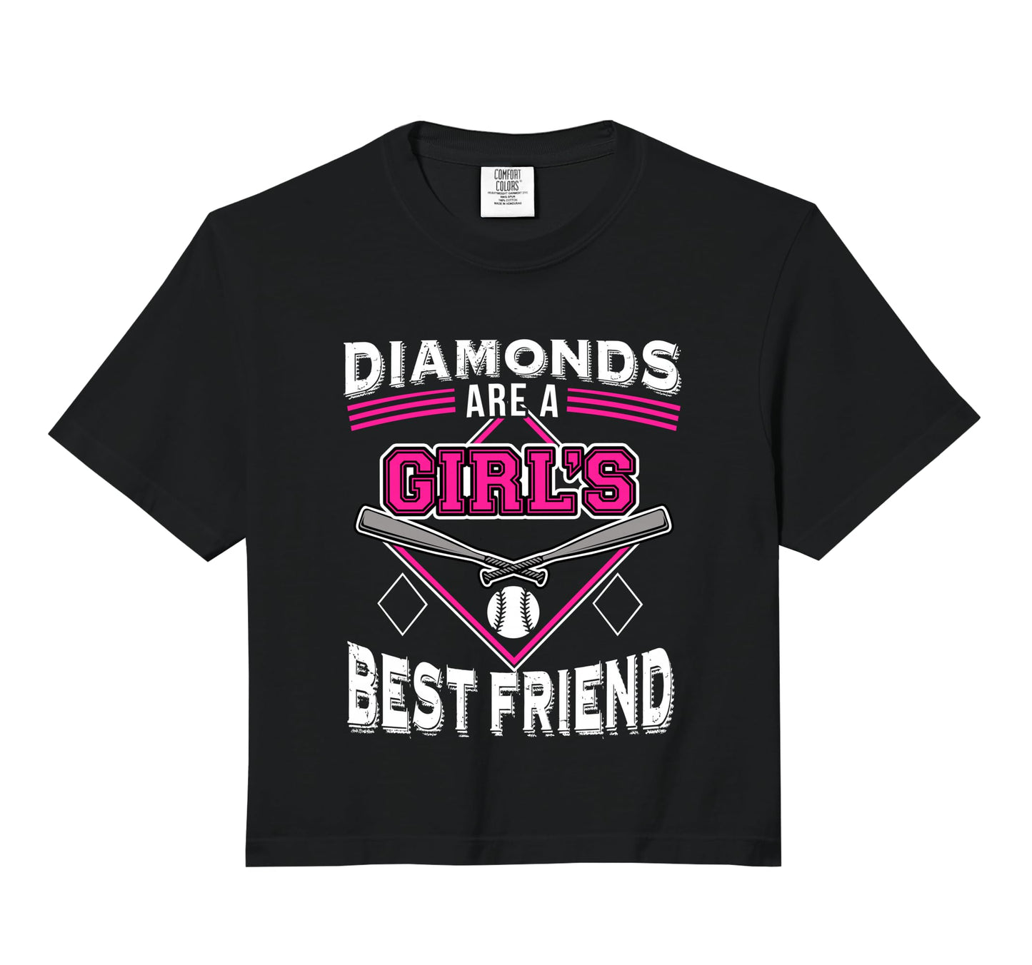 Funny Softball Diamonds Are Best Friend Hoodie - Unique Graphic Unisex - T-Shirt, Sweatshirt, Hoodie