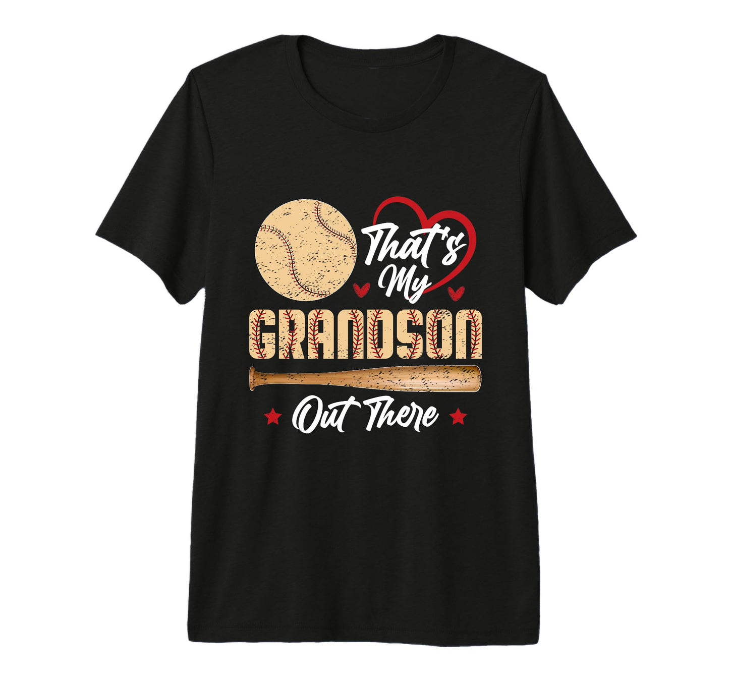 Baseball Thats My Grandson Out T-Shirt - Casual Everyday Wear for Adults - T-Shirt, Sweatshirt, Hoodie
