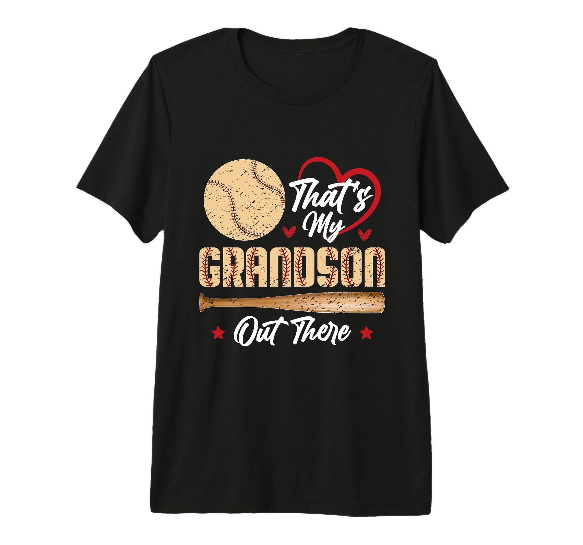 Baseball Thats My Grandson Out T-Shirt - Casual Everyday Wear for Adults - T-Shirt, Sweatshirt, Hoodie