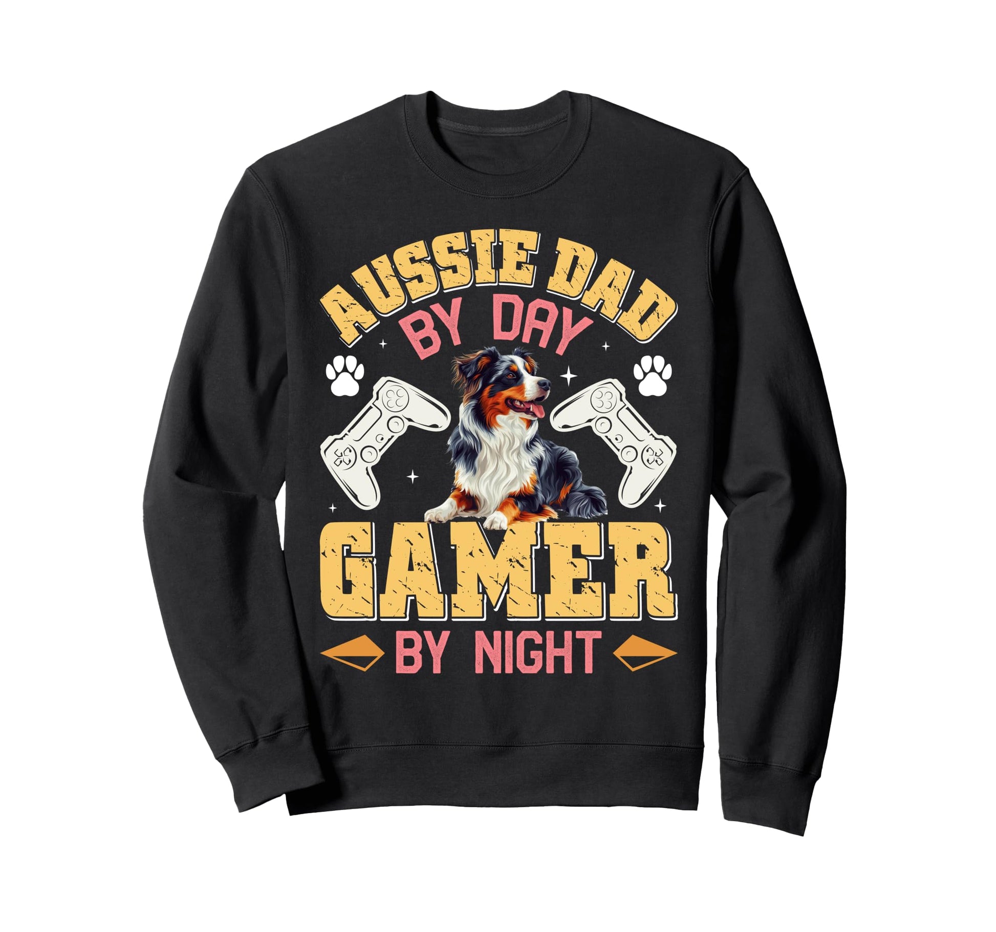 Aussie Dad Day Gamer Night Funny Sweatshirt - Custom Art Print Unisex - T-Shirt, Sweatshirt, Hoodie