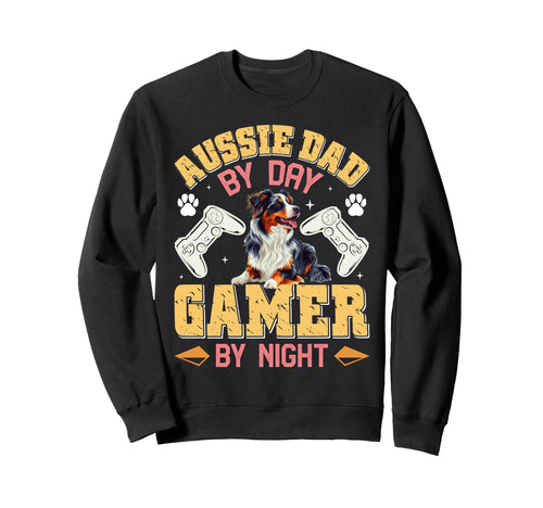 Aussie Dad Day Gamer Night Funny Sweatshirt - Custom Art Print Unisex - T-Shirt, Sweatshirt, Hoodie