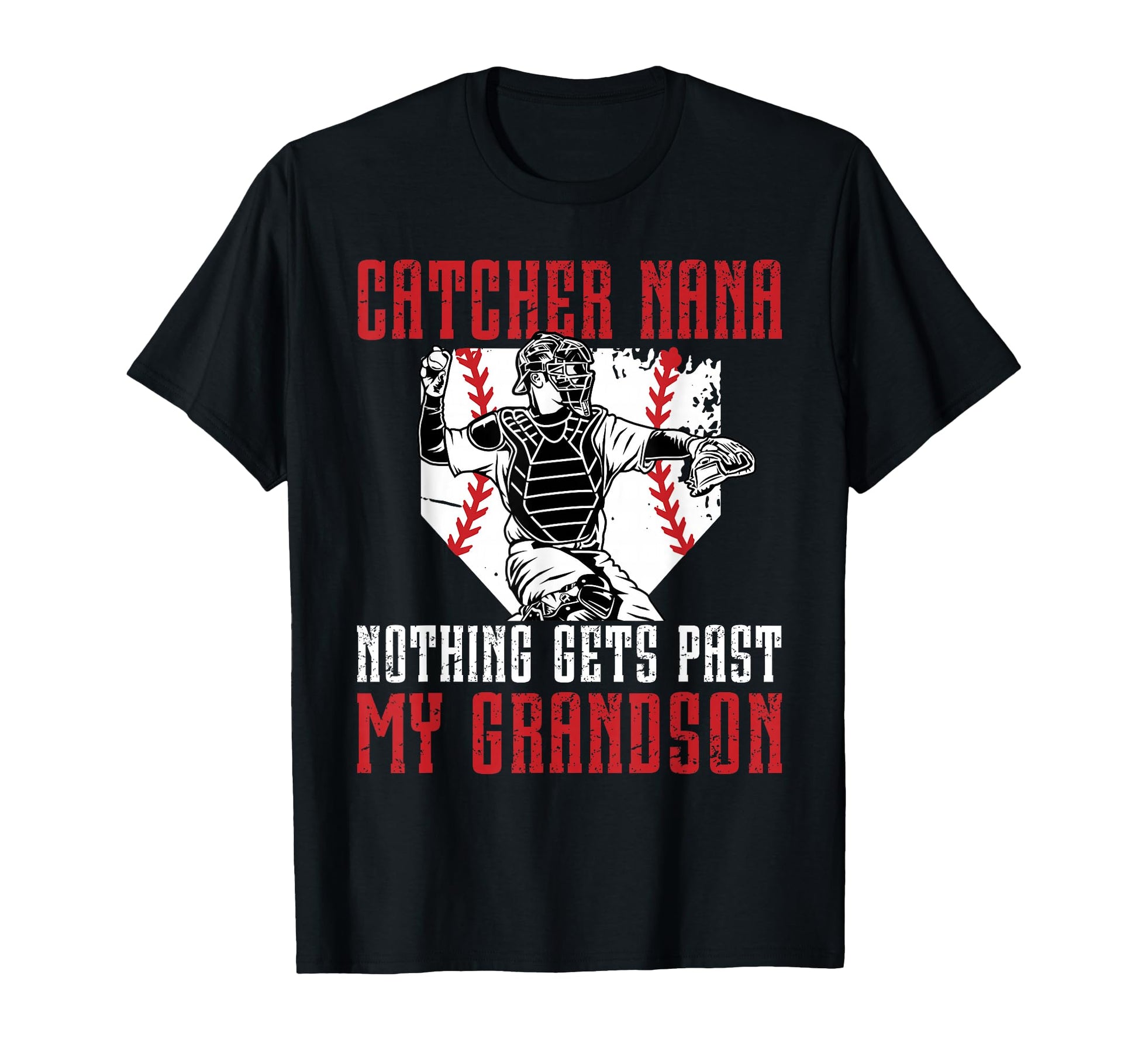 Baseball Catcher Nana Proud Nana T-Shirt - Trendy Graphic for Adults - T-Shirt, Sweatshirt, Hoodie
