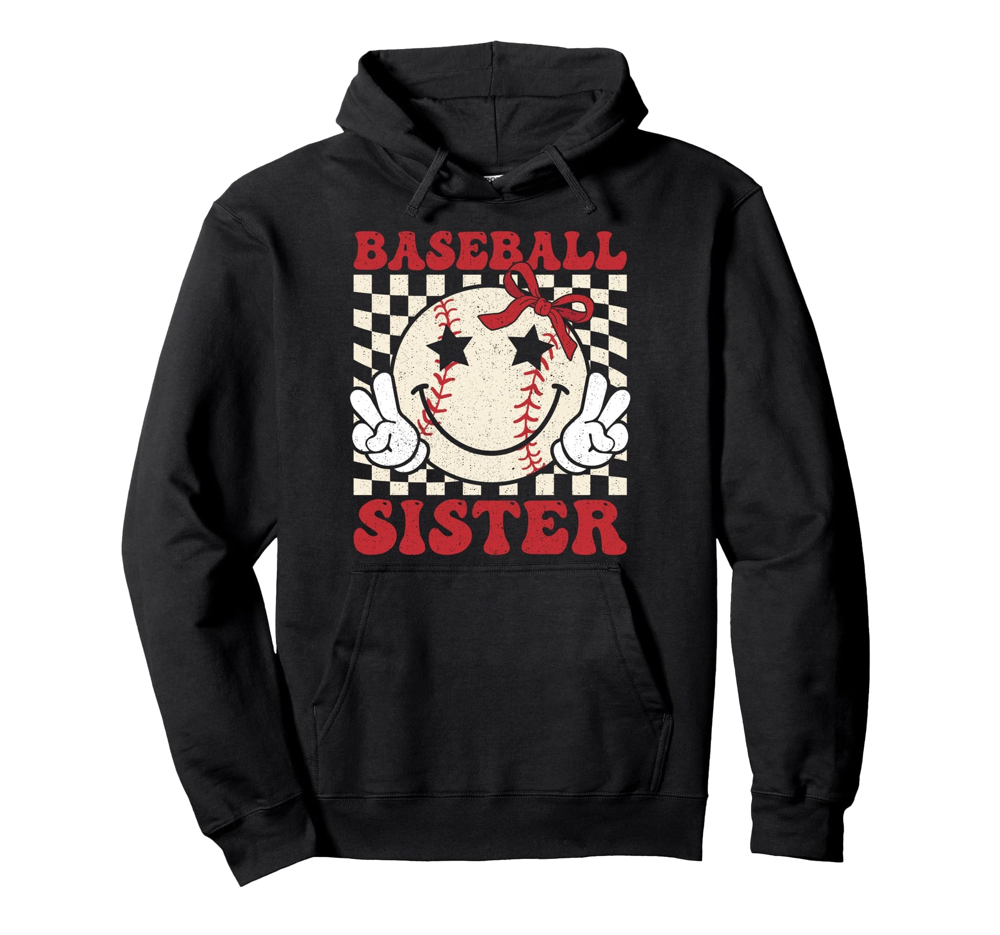 Baseball Sister Coquette Bow Sport Lovers Hoodie - Graphic Print Men Women - T-Shirt, Sweatshirt, Hoodie