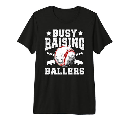 Mens Busy Raising Ballers Baseball Dad T-Shirt - Trendy Graphic Men Women - T-Shirt, Sweatshirt, Hoodie
