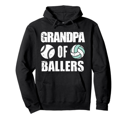 Grandpa Ballers Funny Baseball Hoodie - Streetwear Style Men Women - T-Shirt, Sweatshirt, Hoodie