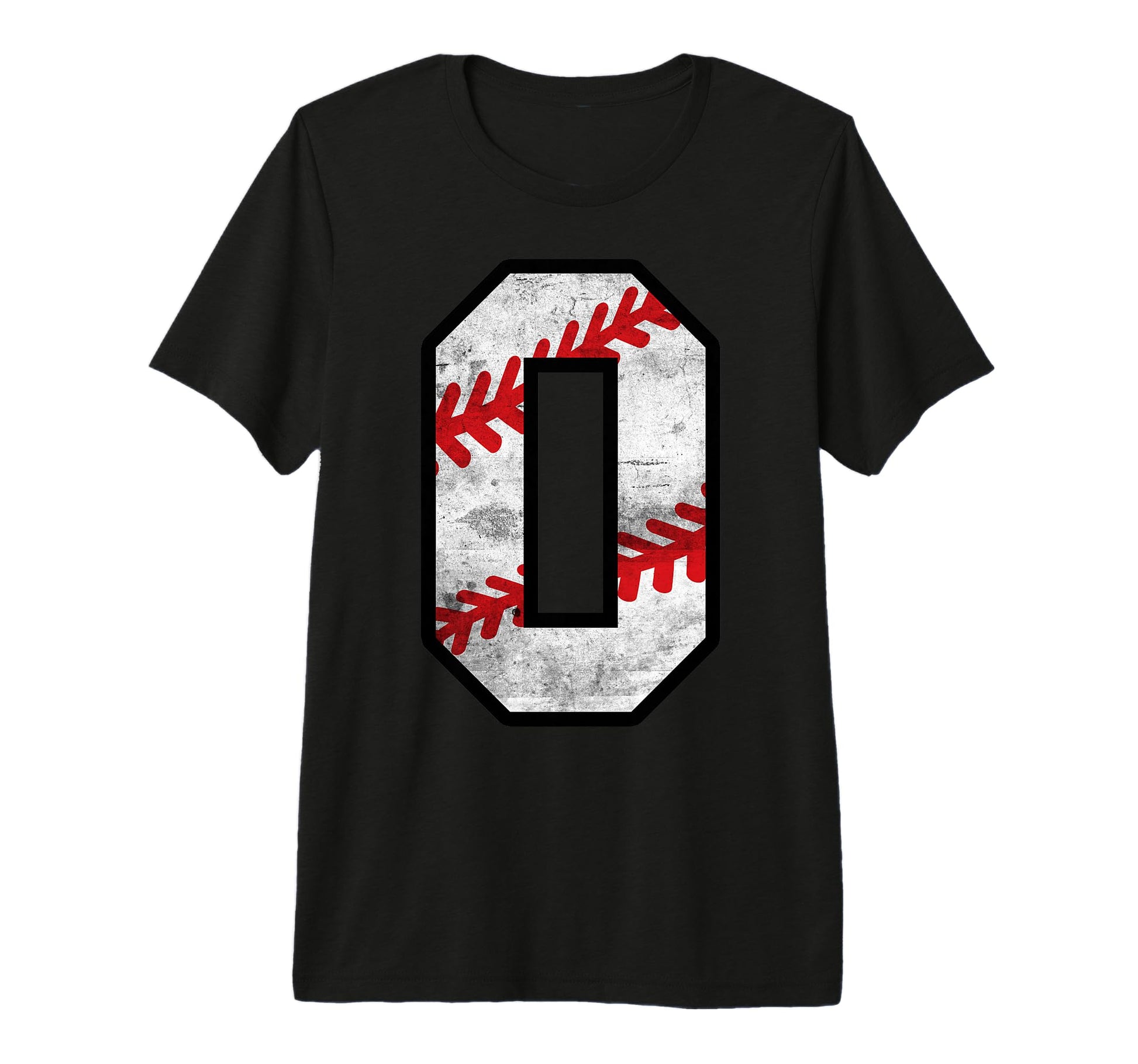 Distressed Baseball Letter O Tri T-Shirt - Aesthetic Graphic for Adults - T-Shirt, Sweatshirt, Hoodie