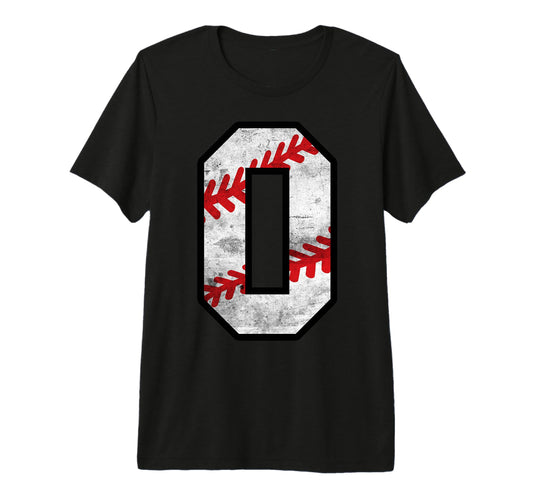 Distressed Baseball Letter O Tri T-Shirt - Aesthetic Graphic for Adults - T-Shirt, Sweatshirt, Hoodie