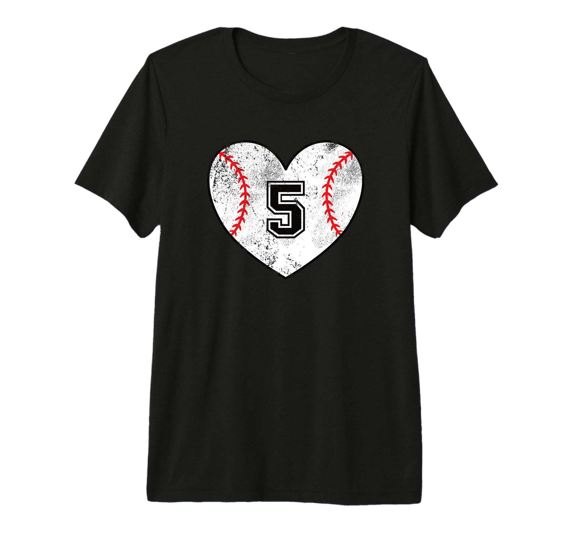 Baseball Heart Player 5 Baseball T-Shirt - Fun Novelty Design for Adults - T-Shirt, Sweatshirt, Hoodie