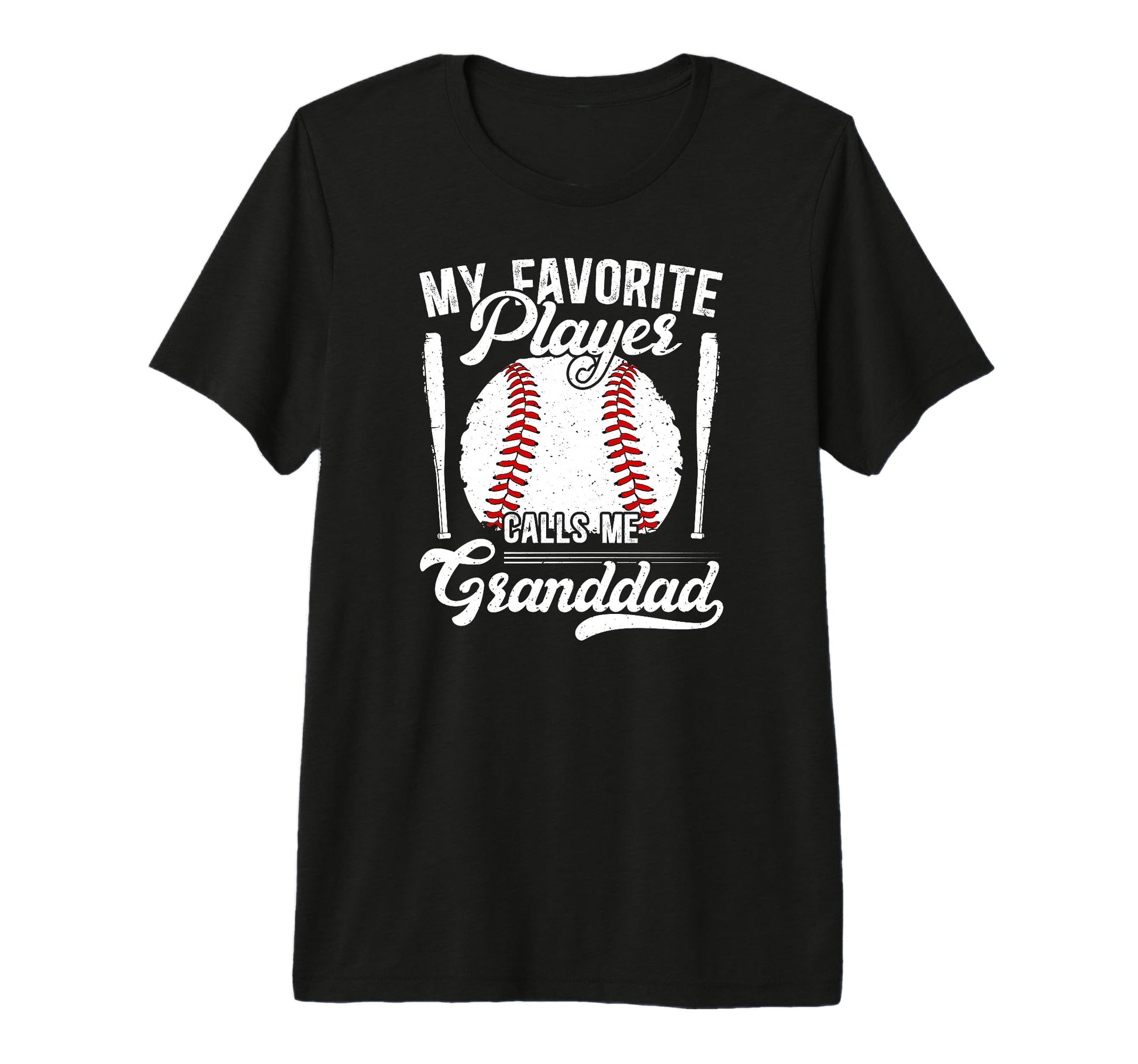 Mens My Favorite Baseball Player Granddad T-Shirt - Unique Graphic Unisex - T-Shirt, Sweatshirt, Hoodie