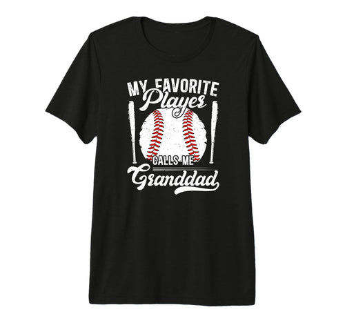 Mens My Favorite Baseball Player Granddad T-Shirt - Unique Graphic Unisex - T-Shirt, Sweatshirt, Hoodie