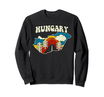 Hungary Hungarian Country Rainbow 70S Sweatshirt - Minimalist Print Unisex - T-Shirt, Sweatshirt, Hoodie