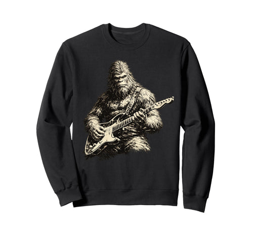 Bigfoot Guitar Dad Funny Fathers Day Sweatshirt - Novelty Apparel Unisex - T-Shirt, Sweatshirt, Hoodie