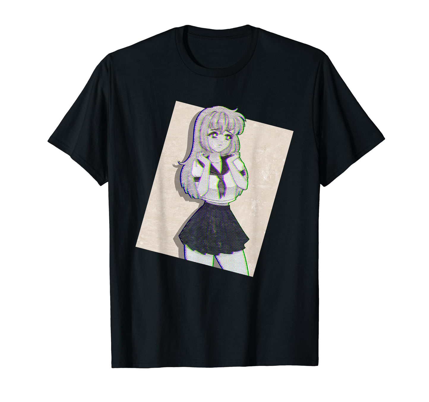 Sad Anime Manga Japan Anime Vaporwave T-Shirt - Unique Graphic Men Women - T-Shirt, Sweatshirt, Hoodie