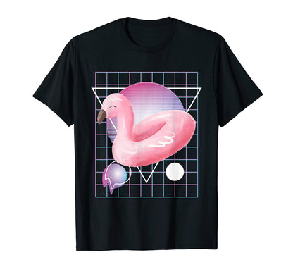 Vaporwave Flamingo Aesthetic Art T-Shirt - Minimalist Print Unisex - T-Shirt, Sweatshirt, Hoodie