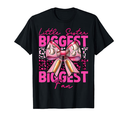 Baseball Sister Coquette Bow Little T-Shirt - Custom Art Print for Adults - T-Shirt, Sweatshirt, Hoodie