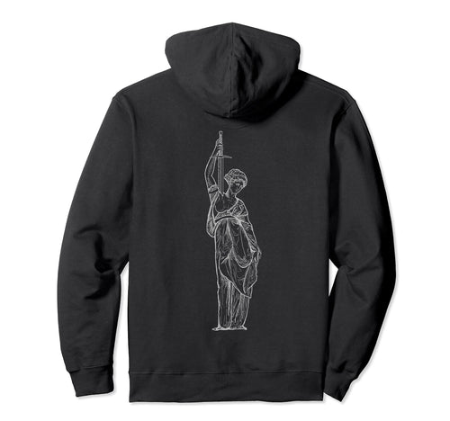 Greco Greek Roman Vaporwave Sword Battle Hoodie - Trendy Graphic Men Women - T-Shirt, Sweatshirt, Hoodie