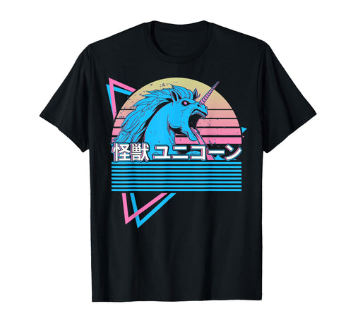 Vaporwave Aesthetic Kaiju Unicorn T-Shirt - Streetwear Style Men Women - T-Shirt, Sweatshirt, Hoodie