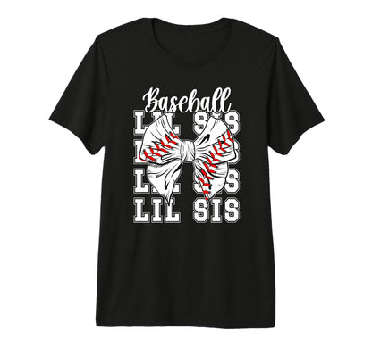 Baseball Lil Sis Baseball Little Sister T-Shirt - Novelty Apparel Unisex - T-Shirt, Sweatshirt, Hoodie