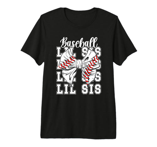 Baseball Lil Sis Baseball Little Sister T-Shirt - Novelty Apparel Unisex - T-Shirt, Sweatshirt, Hoodie
