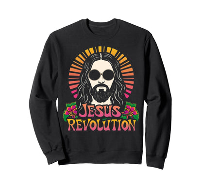 Jesus Revolution Christian Faith Sweatshirt - Aesthetic Graphic for Adults - T-Shirt, Sweatshirt, Hoodie