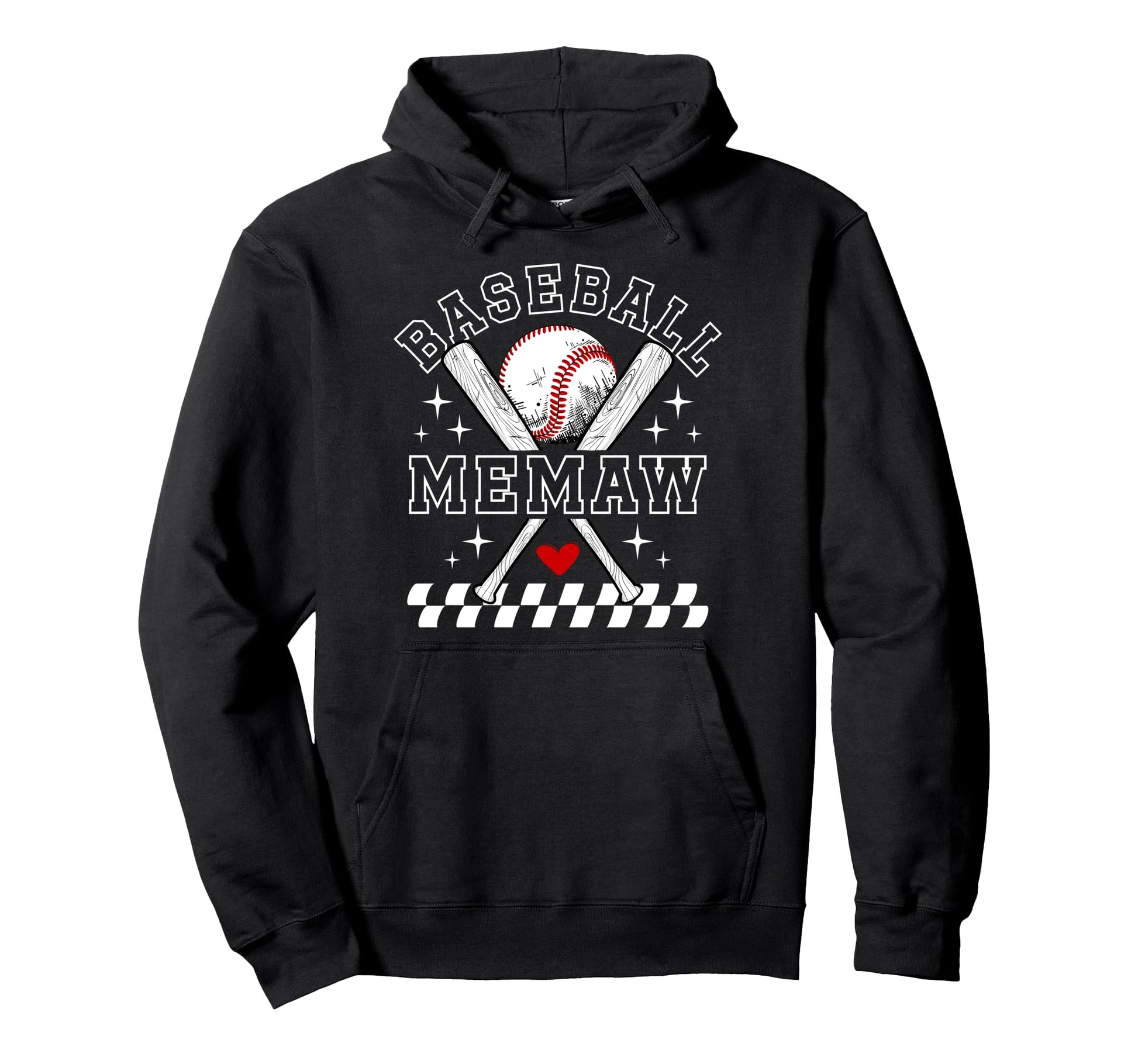 Baseball Memaw Baseball Player Memaw Hoodie - Fun Novelty Design Men Women - T-Shirt, Sweatshirt, Hoodie