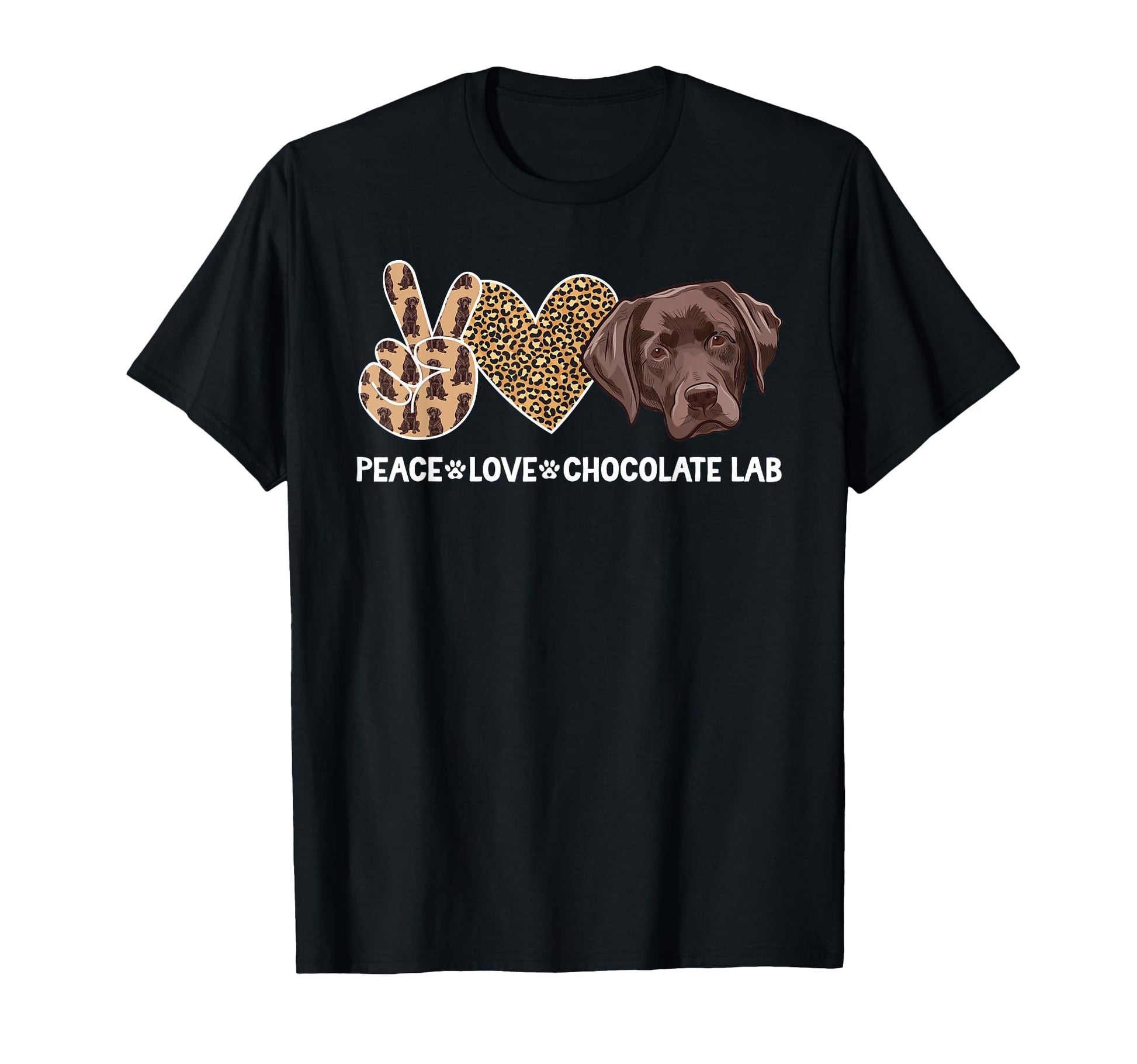 Peace Love Chocolate Lab Owner T-Shirt - Aesthetic Graphic for Adults - T-Shirt, Sweatshirt, Hoodie
