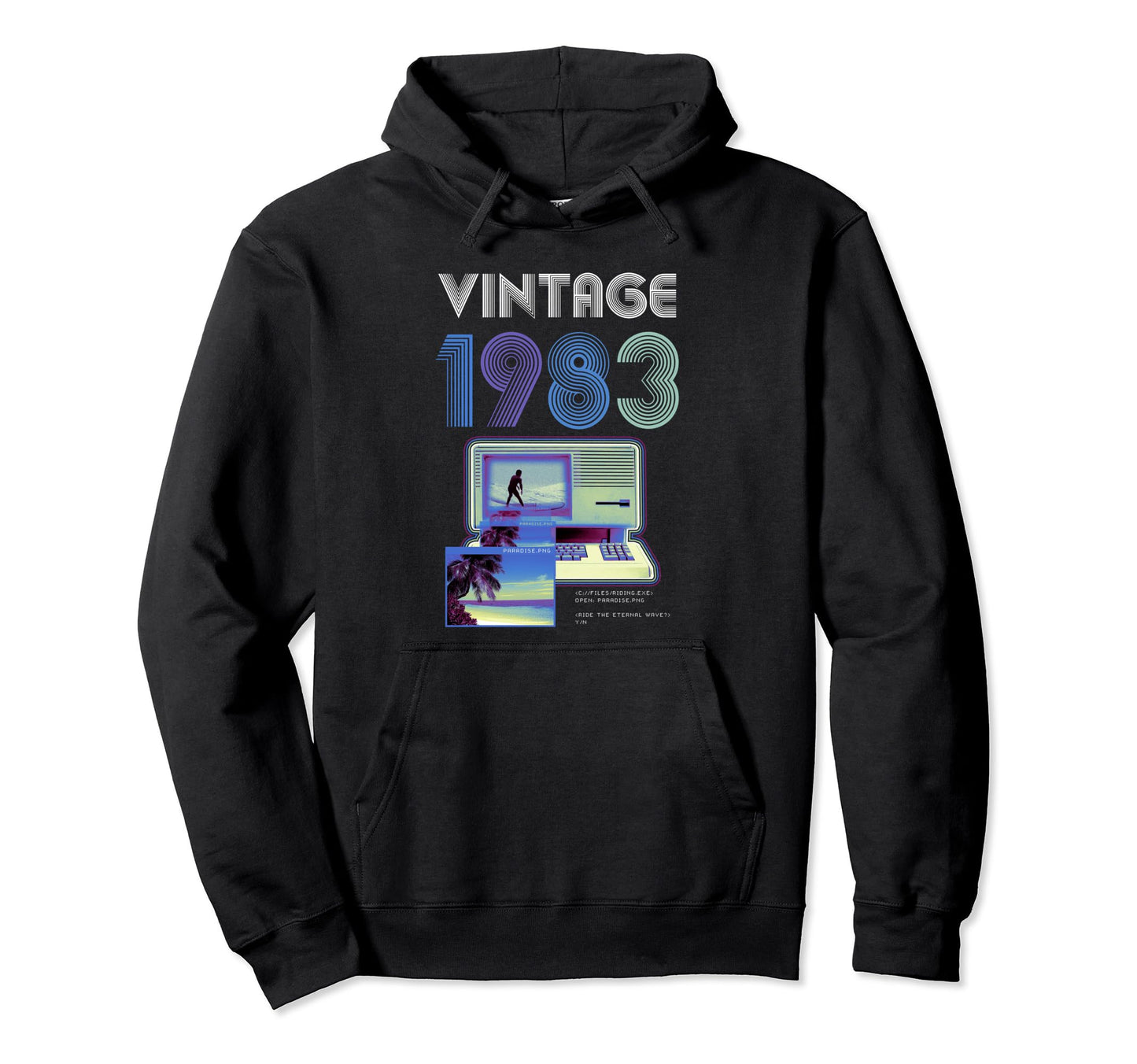 Vaporwave Aesthetic Grunge Gaming 1983 Hoodie - Streetwear Style Unisex - T-Shirt, Sweatshirt, Hoodie