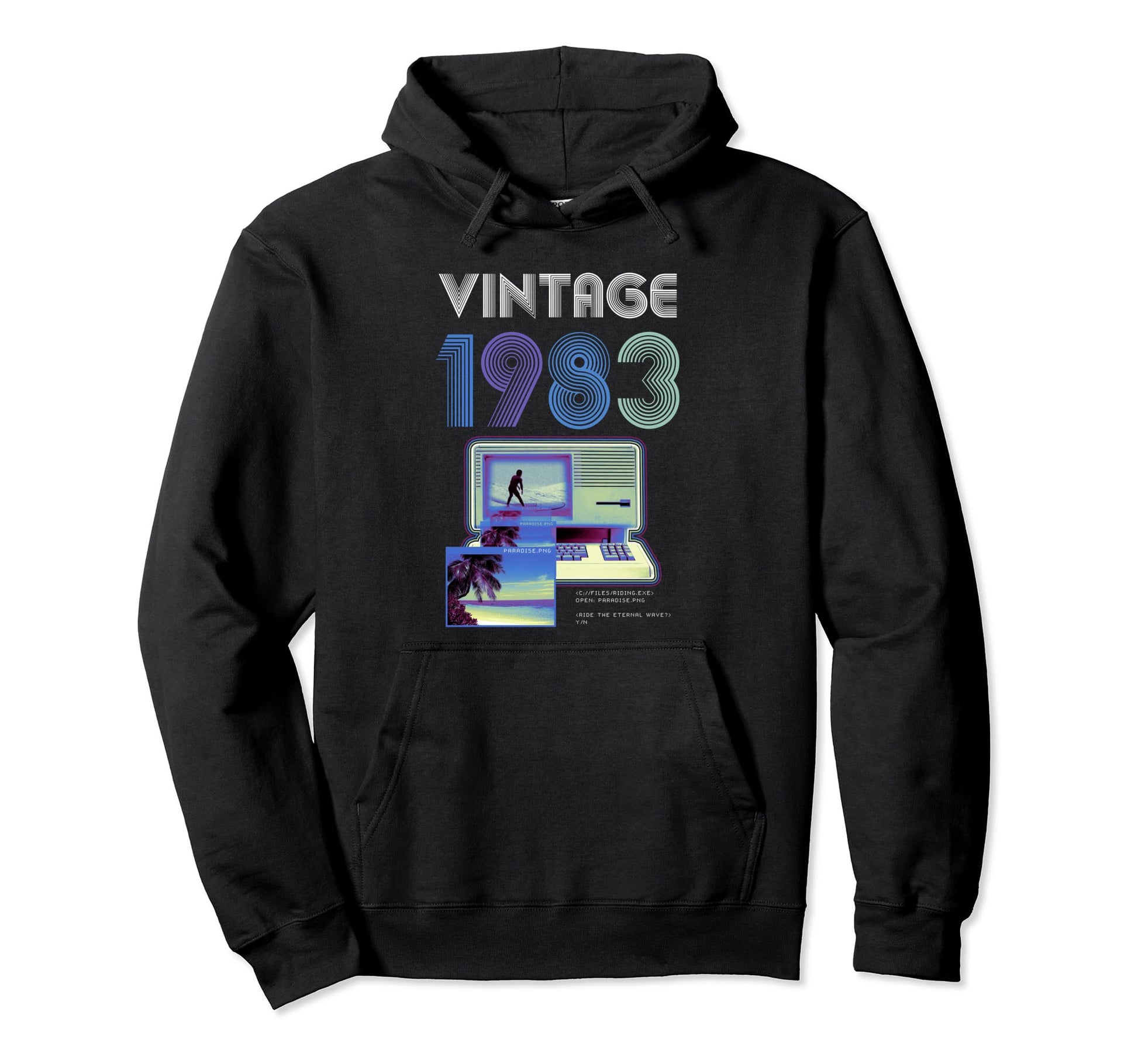 Vaporwave Aesthetic Grunge Gaming 1983 Hoodie - Streetwear Style Unisex - T-Shirt, Sweatshirt, Hoodie