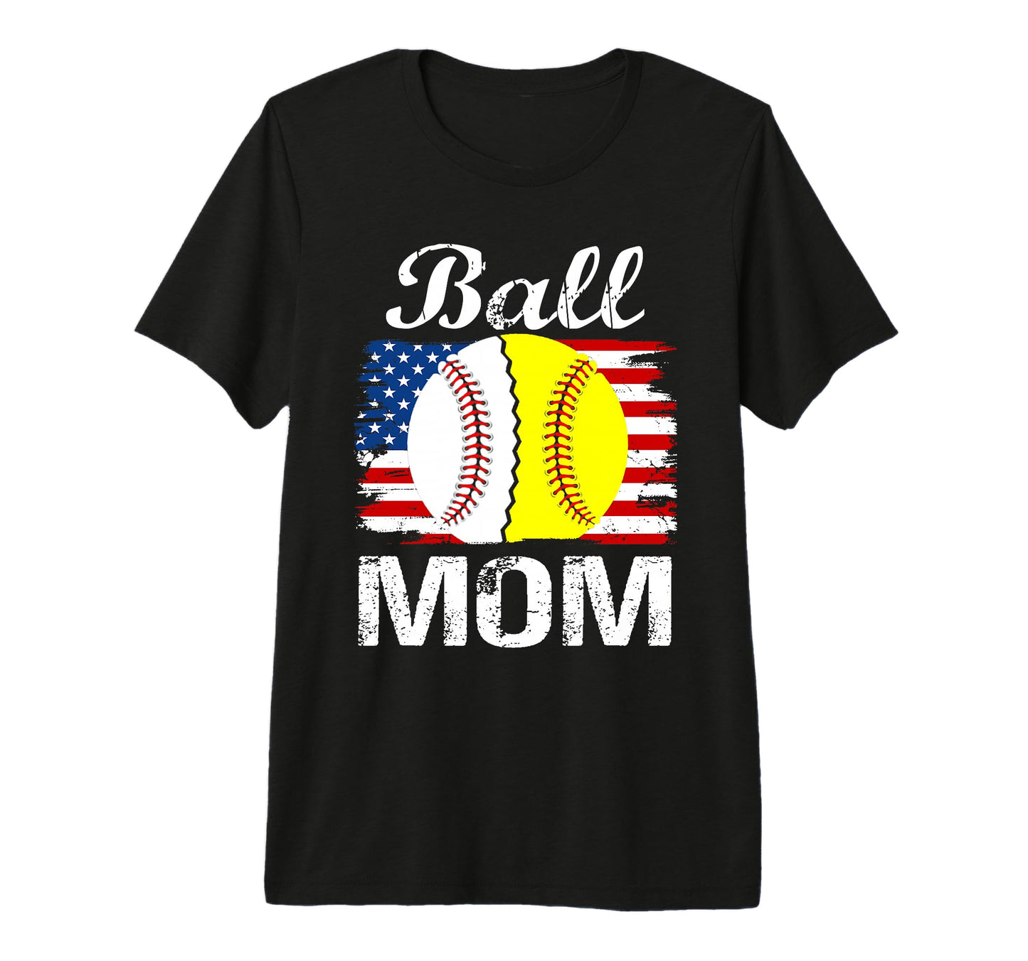 Baseball Softball Ball Mom T-Shirt - Casual Everyday Wear Men Women - T-Shirt, Sweatshirt, Hoodie