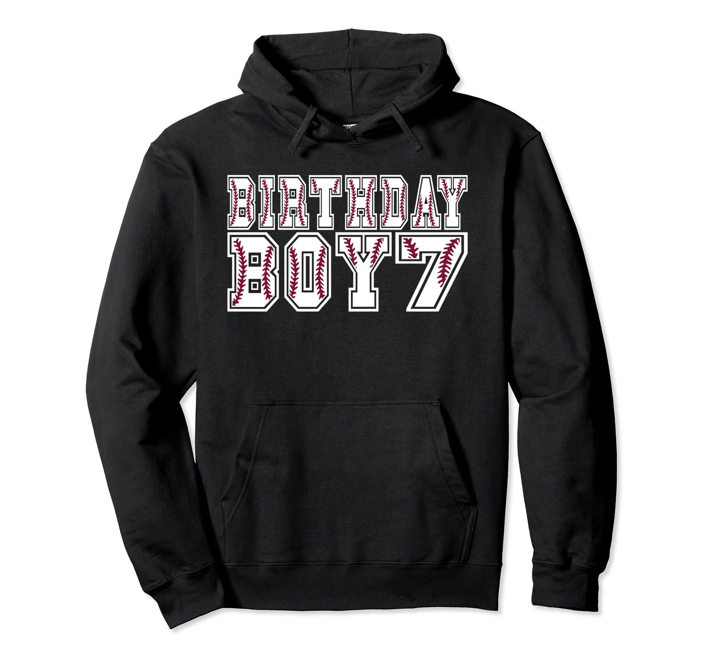 7Th Birthday 7 Years Old Baseball Theme Hoodie - Novelty Apparel Unisex - T-Shirt, Sweatshirt, Hoodie