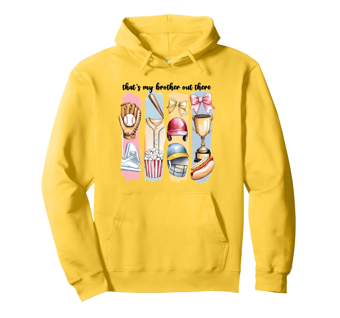Brushstroke Baseball Sister Thats My Hoodie - Custom Art Print for Adults - T-Shirt, Sweatshirt, Hoodie