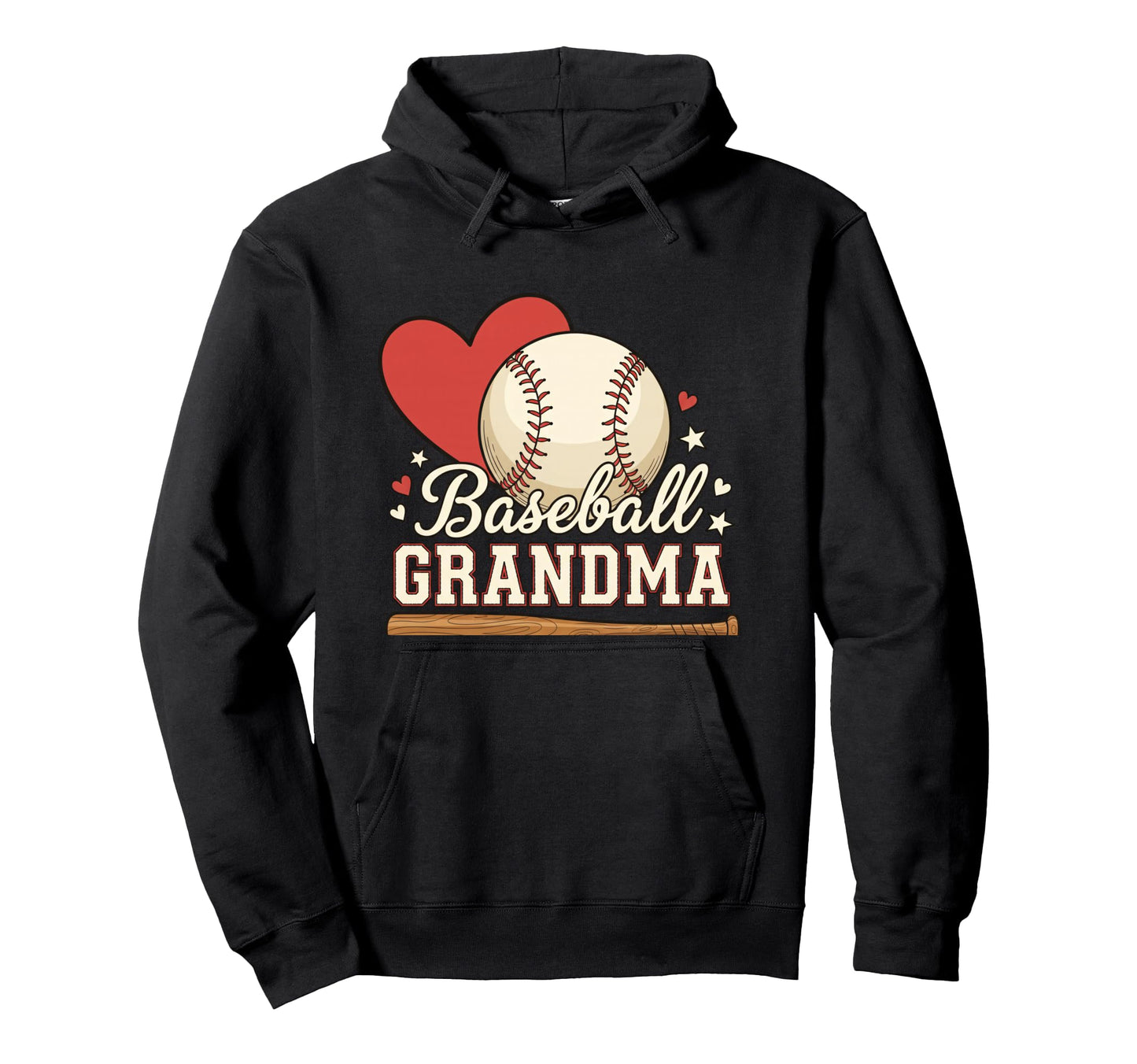 Grandparent Baseball Grandma Proud Hoodie - Unique Graphic Men Women - T-Shirt, Sweatshirt, Hoodie