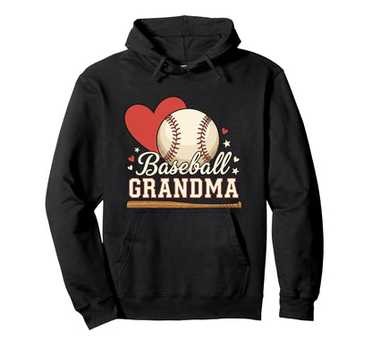 Grandparent Baseball Grandma Proud Hoodie - Unique Graphic Men Women - T-Shirt, Sweatshirt, Hoodie