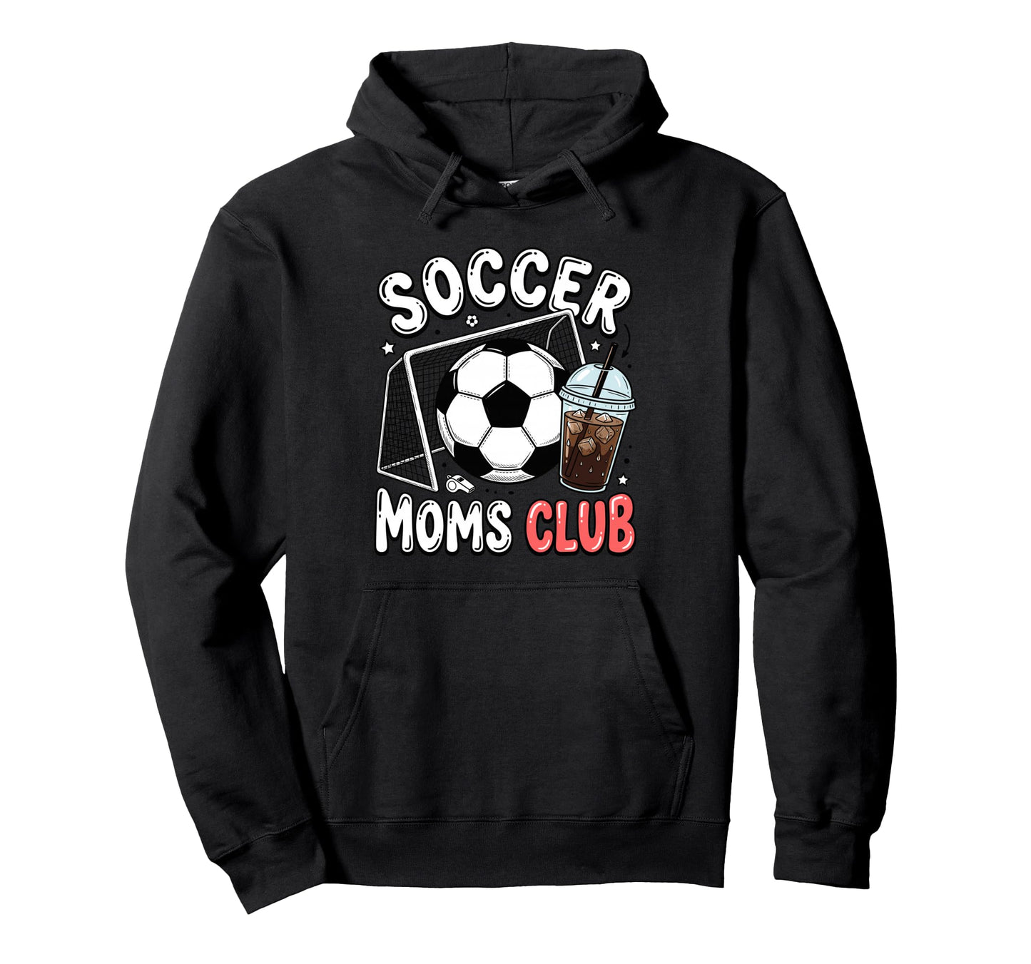 Soccer Moms Club Trendy Gameday Hoodie - Aesthetic Graphic for Adults - T-Shirt, Sweatshirt, Hoodie