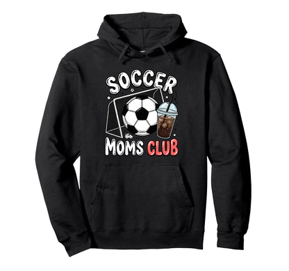 Soccer Moms Club Trendy Gameday Hoodie - Aesthetic Graphic for Adults - T-Shirt, Sweatshirt, Hoodie