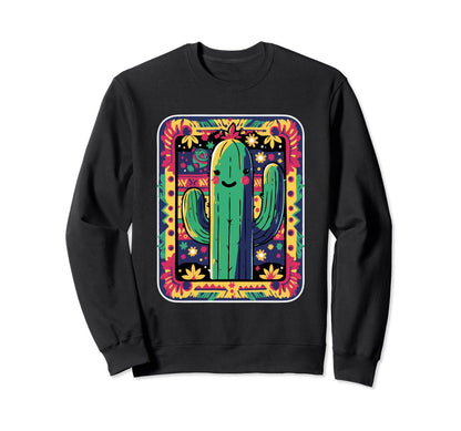 Cactus Serape Succulent Plant Sweatshirt - Streetwear Style for Adults - T-Shirt, Sweatshirt, Hoodie