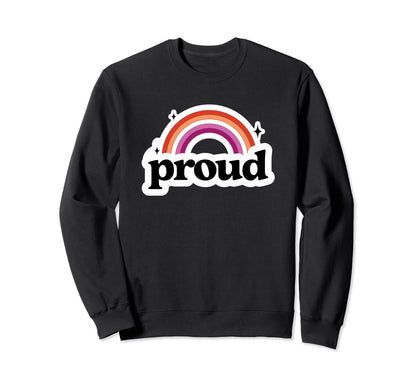 Lesbian Pride Flag Proud Gay Wlw Sweatshirt - Novelty Apparel for Adults - T-Shirt, Sweatshirt, Hoodie