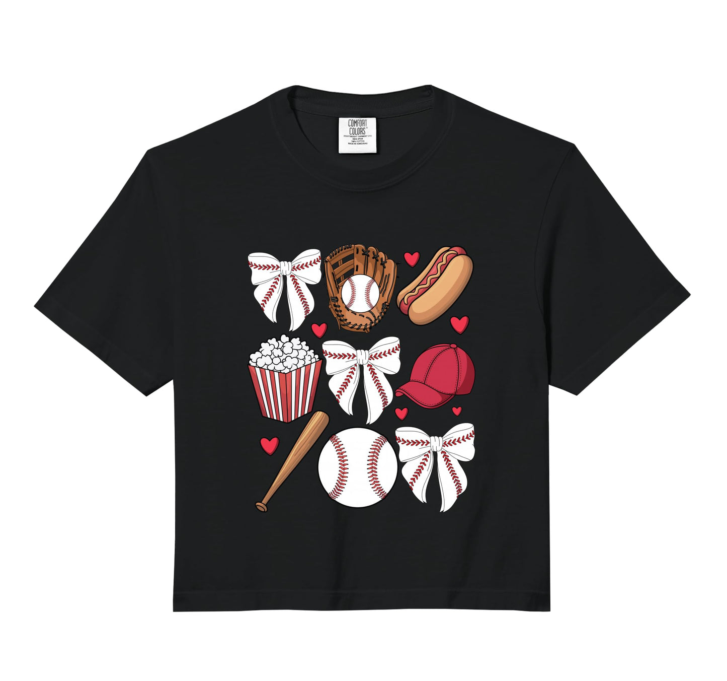 Baseball Coquette Bow Baseball Cheer T-Shirt - Aesthetic Graphic Men Women - T-Shirt, Sweatshirt, Hoodie