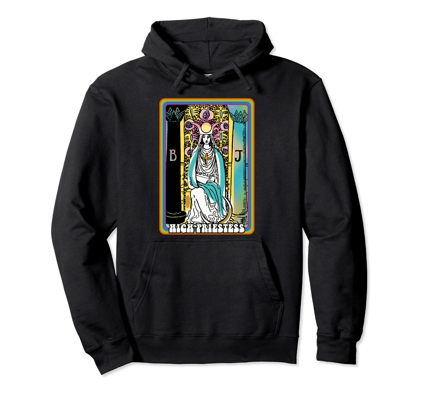 Tarot Card High Priestess Groovy Hoodie - Streetwear Style Men Women - T-Shirt, Sweatshirt, Hoodie