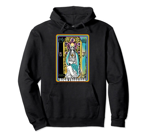 Tarot Card High Priestess Groovy Hoodie - Streetwear Style Men Women - T-Shirt, Sweatshirt, Hoodie