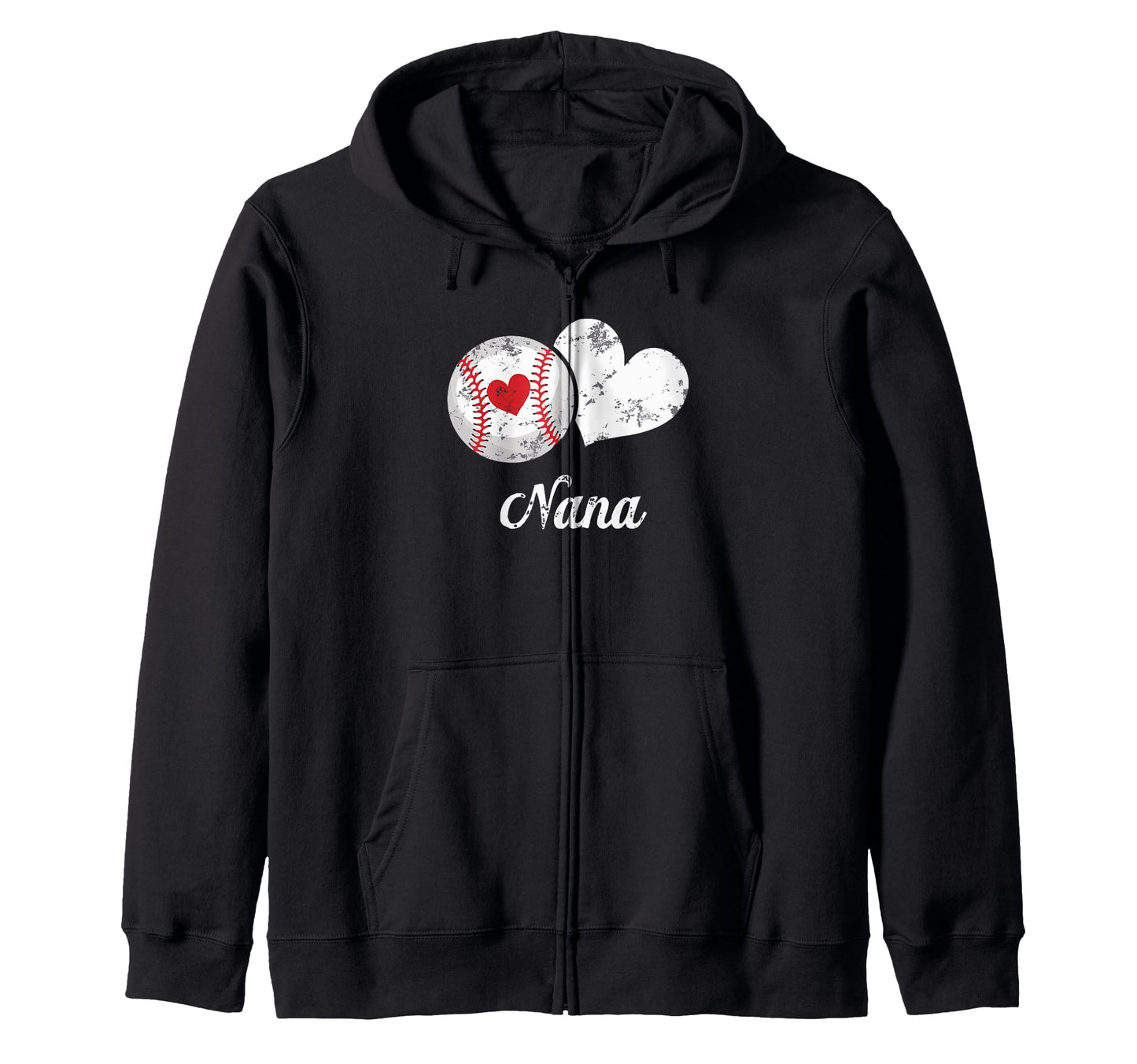Heart Baseball Nana Fan Life Sweatshirt - Novelty Apparel for Adults - T-Shirt, Sweatshirt, Hoodie